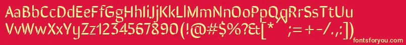 SirinstencilRegular Font – Yellow Fonts on Red Background