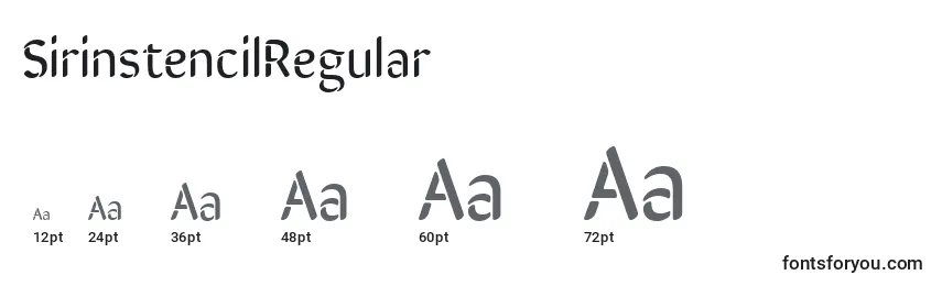 SirinstencilRegular Font Sizes