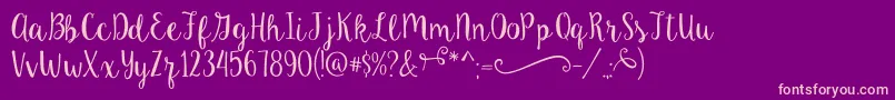 KeAloha Font – Pink Fonts on Purple Background