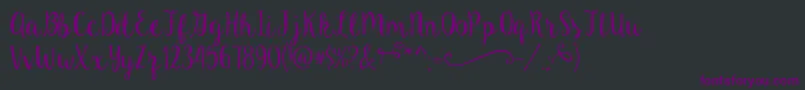 Шрифт KeAloha – фиолетовые шрифты на чёрном фоне