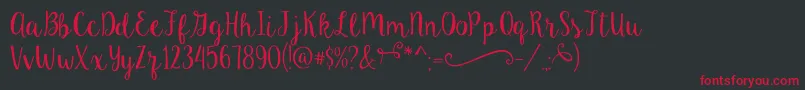 KeAloha Font – Red Fonts on Black Background