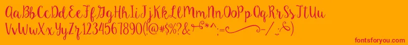 KeAloha Font – Red Fonts on Orange Background
