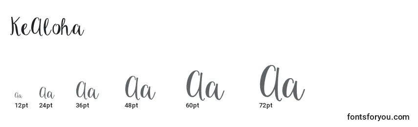 KeAloha (98009) Font Sizes