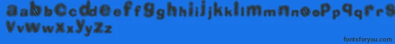 フォントDiager – 黒い文字の青い背景