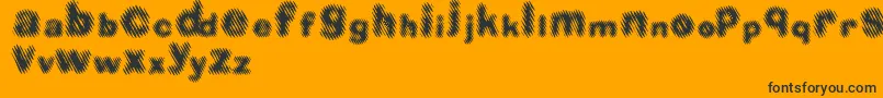 Fonte Diager – fontes pretas em um fundo laranja