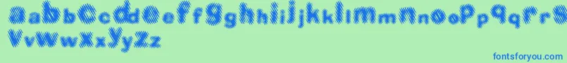 フォントDiager – 青い文字は緑の背景です。
