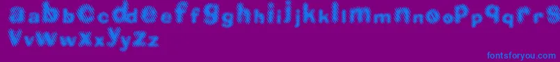 フォントDiager – 紫色の背景に青い文字