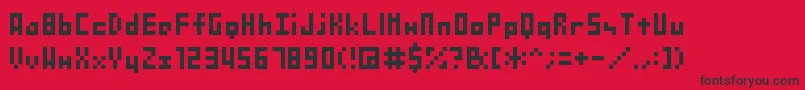 Shakagraphics04 Font – Black Fonts on Red Background