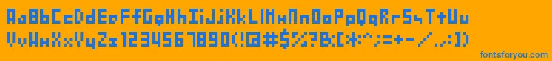 Shakagraphics04 Font – Blue Fonts on Orange Background
