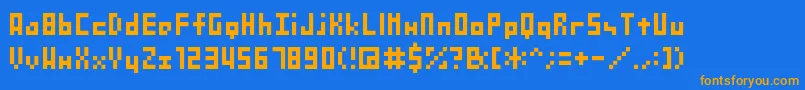 Shakagraphics04 Font – Orange Fonts on Blue Background