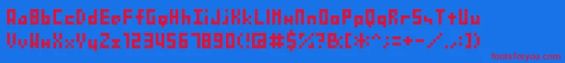フォントShakagraphics04 – 赤い文字の青い背景
