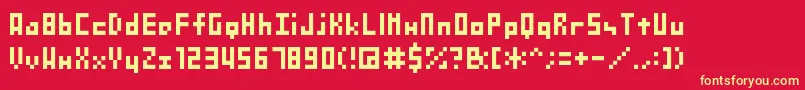 Shakagraphics04 Font – Yellow Fonts on Red Background