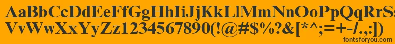 TimesNrCyrMt120b Font – Black Fonts on Orange Background