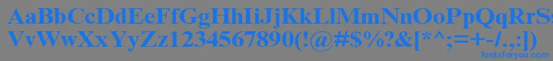 TimesNrCyrMt120b-fontti – siniset fontit harmaalla taustalla