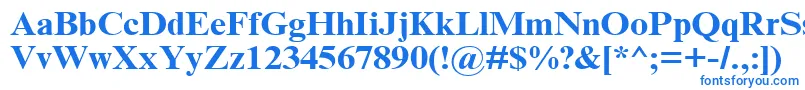TimesNrCyrMt120b-Schriftart – Blaue Schriften auf weißem Hintergrund