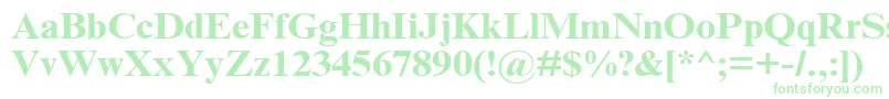 TimesNrCyrMt120b Font – Green Fonts on White Background