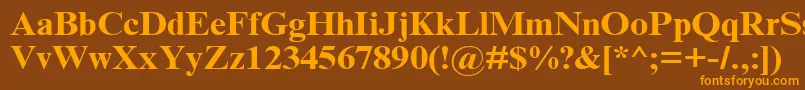 TimesNrCyrMt120b Font – Orange Fonts on Brown Background