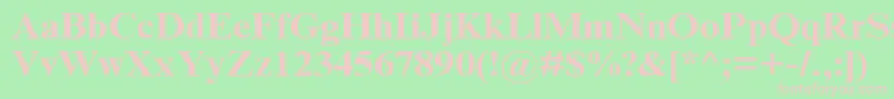 TimesNrCyrMt120b Font – Pink Fonts on Green Background