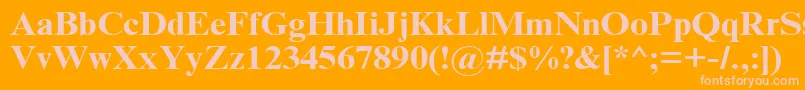 TimesNrCyrMt120b Font – Pink Fonts on Orange Background