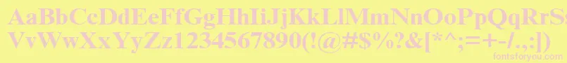 TimesNrCyrMt120b Font – Pink Fonts on Yellow Background