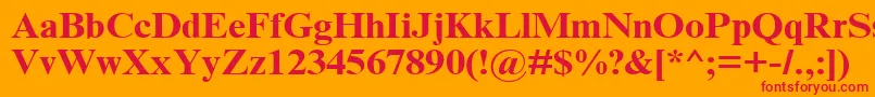 フォントTimesNrCyrMt120b – オレンジの背景に赤い文字