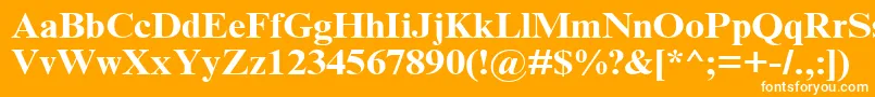 Шрифт TimesNrCyrMt120b – белые шрифты на оранжевом фоне