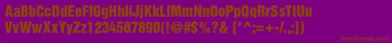 Шрифт PartridgeinseratRomanSemibold – коричневые шрифты на фиолетовом фоне