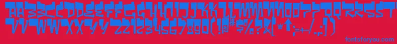 Bomr Font – Blue Fonts on Red Background