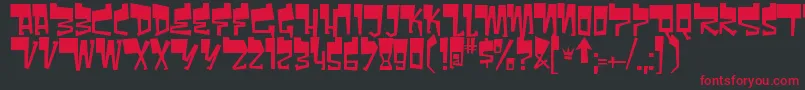 Bomr Font – Red Fonts on Black Background