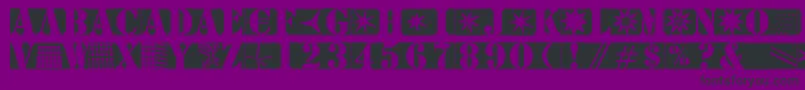 フォントStencilbricksmk – 紫の背景に黒い文字