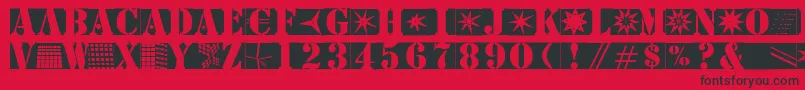 Stencilbricksmk Font – Black Fonts on Red Background