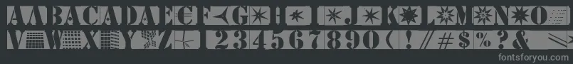 Stencilbricksmk Font – Gray Fonts on Black Background