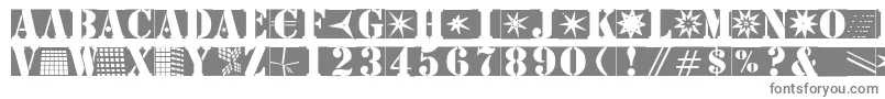 Czcionka Stencilbricksmk – szare czcionki na białym tle
