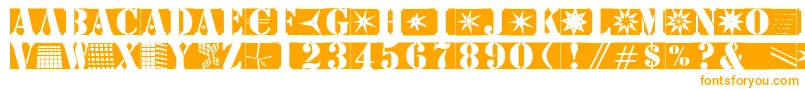 Stencilbricksmk-fontti – oranssit fontit
