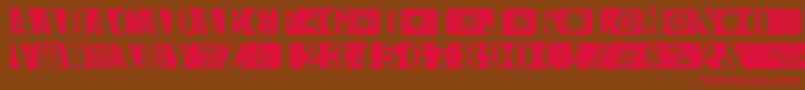 Шрифт Stencilbricksmk – красные шрифты на коричневом фоне