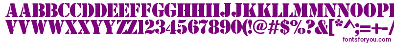 Estensil-fontti – violetit fontit