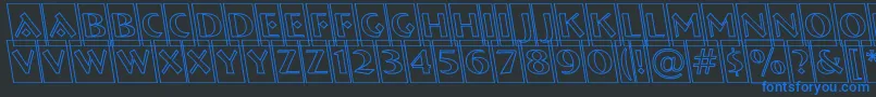 ABremencmotlrevobl Font – Blue Fonts on Black Background