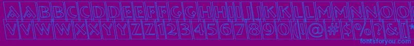ABremencmotlrevobl Font – Blue Fonts on Purple Background