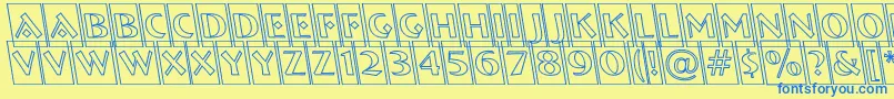 ABremencmotlrevobl Font – Blue Fonts on Yellow Background