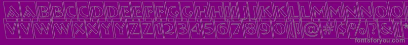 ABremencmotlrevobl Font – Gray Fonts on Purple Background