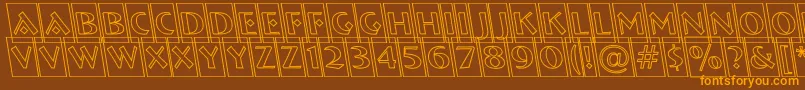 ABremencmotlrevobl Font – Orange Fonts on Brown Background