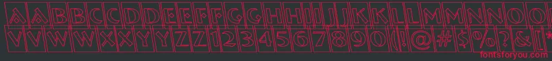 ABremencmotlrevobl Font – Red Fonts on Black Background