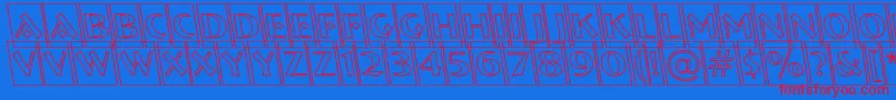 ABremencmotlrevobl Font – Red Fonts on Blue Background