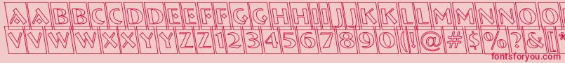 ABremencmotlrevobl Font – Red Fonts on Pink Background