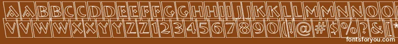 ABremencmotlrevobl Font – White Fonts on Brown Background
