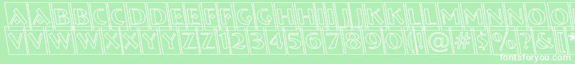 ABremencmotlrevobl Font – White Fonts on Green Background