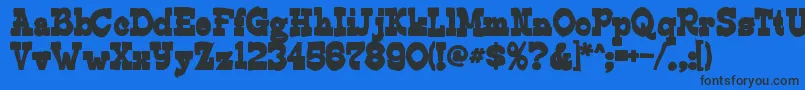 Шрифт Edmundsink – чёрные шрифты на синем фоне