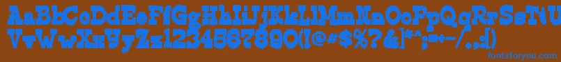 Edmundsink Font – Blue Fonts on Brown Background