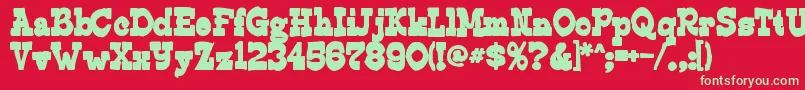 Edmundsink Font – Green Fonts on Red Background