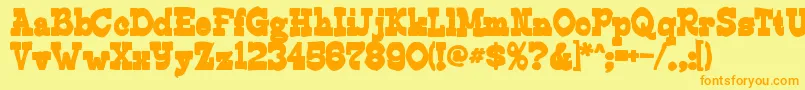 Edmundsink Font – Orange Fonts on Yellow Background